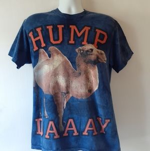 Hump Daaay men's blue short-sleeve graphic t-shirt size M